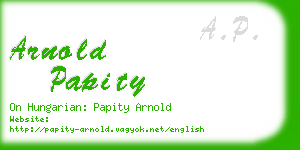 arnold papity business card